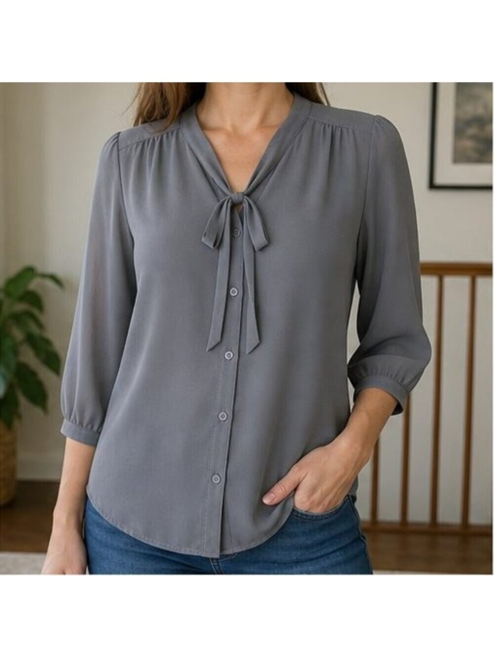 Gray Cami Blouse
